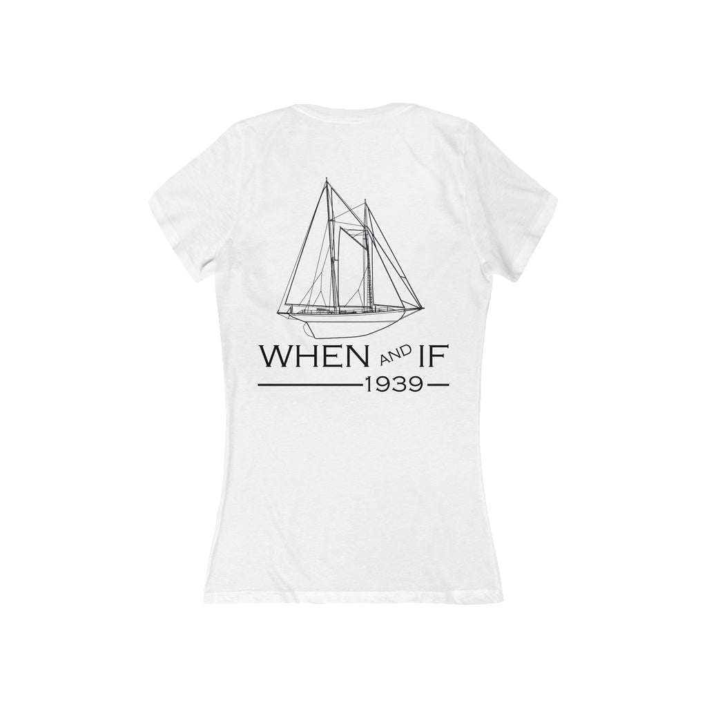 Women's  When And If Deep V-Neck Tee