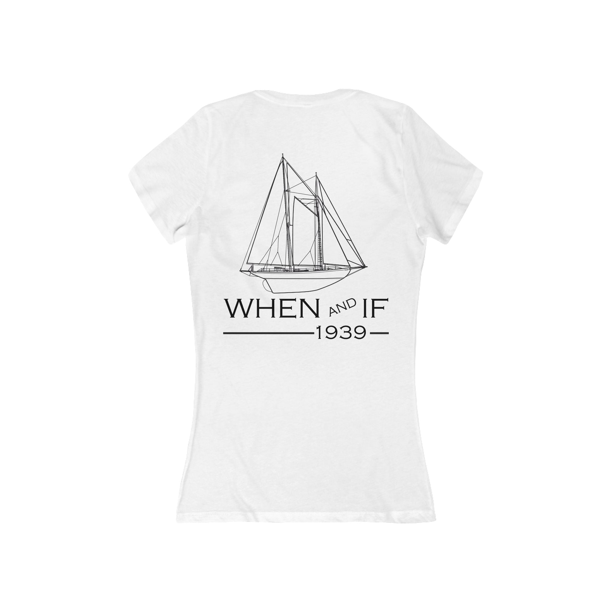 Women's  When And If Deep V-Neck Tee