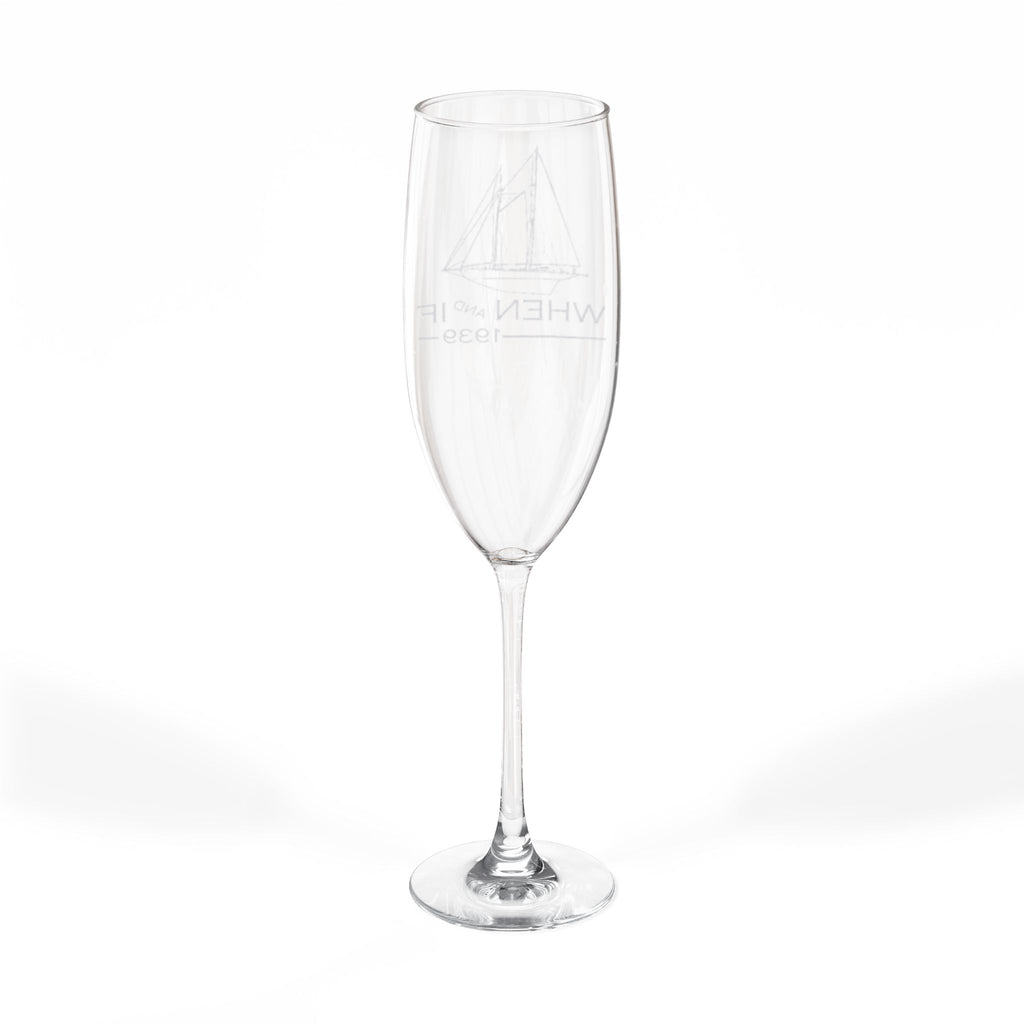 Engraved 8oz Champagne Flute