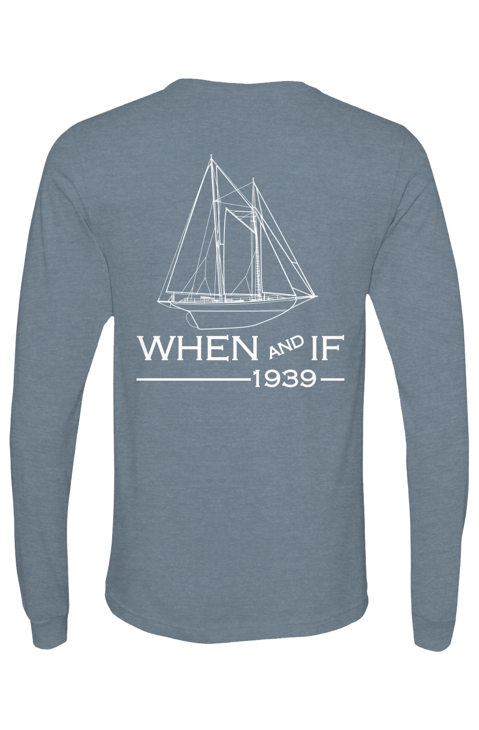 Bella Canvas Long Sleeve T Shirt WHIF White Ink
