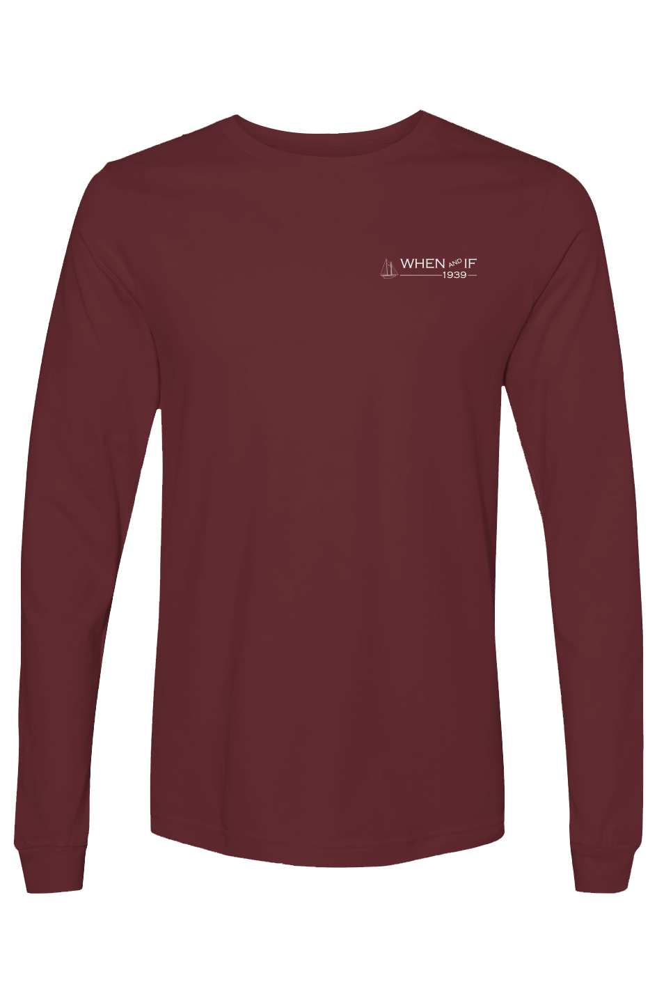 Bella Canvas Long Sleeve T Shirt WHIF White Ink