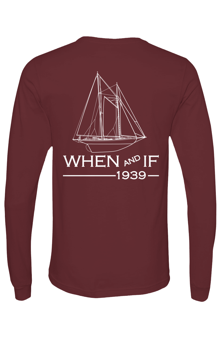 Bella Canvas Long Sleeve T Shirt WHIF White Ink