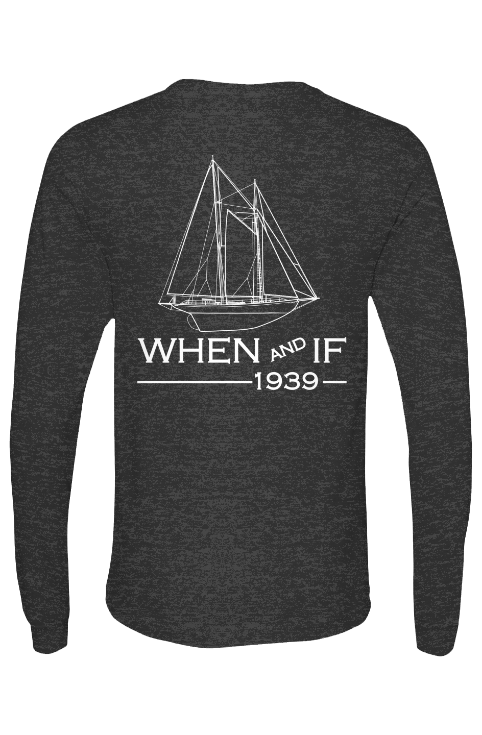 Bella Canvas Long Sleeve T Shirt WHIF White Ink