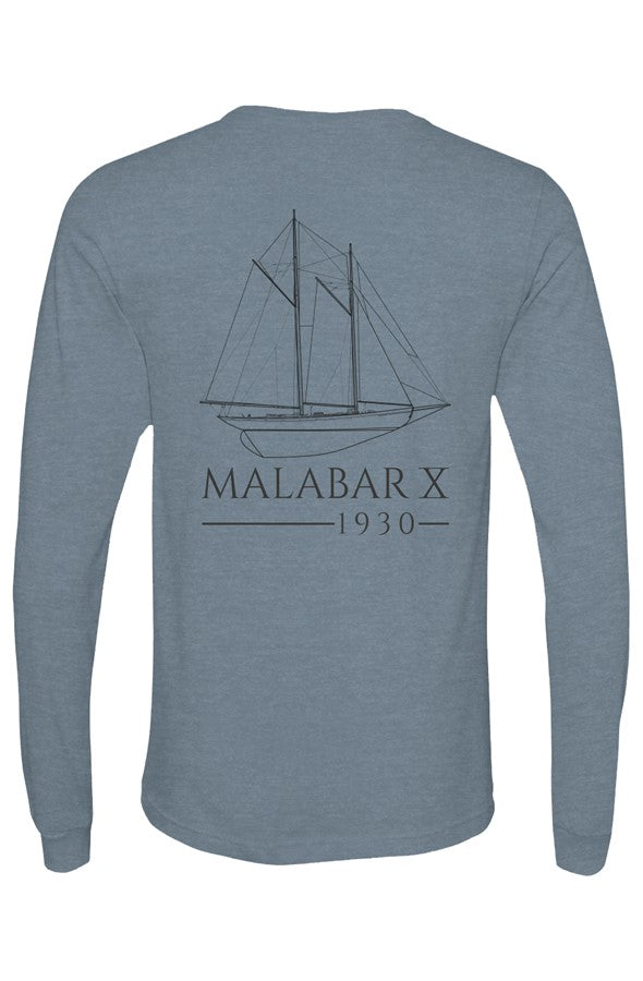 Malabar X Long Sleeve Tee Black Ink