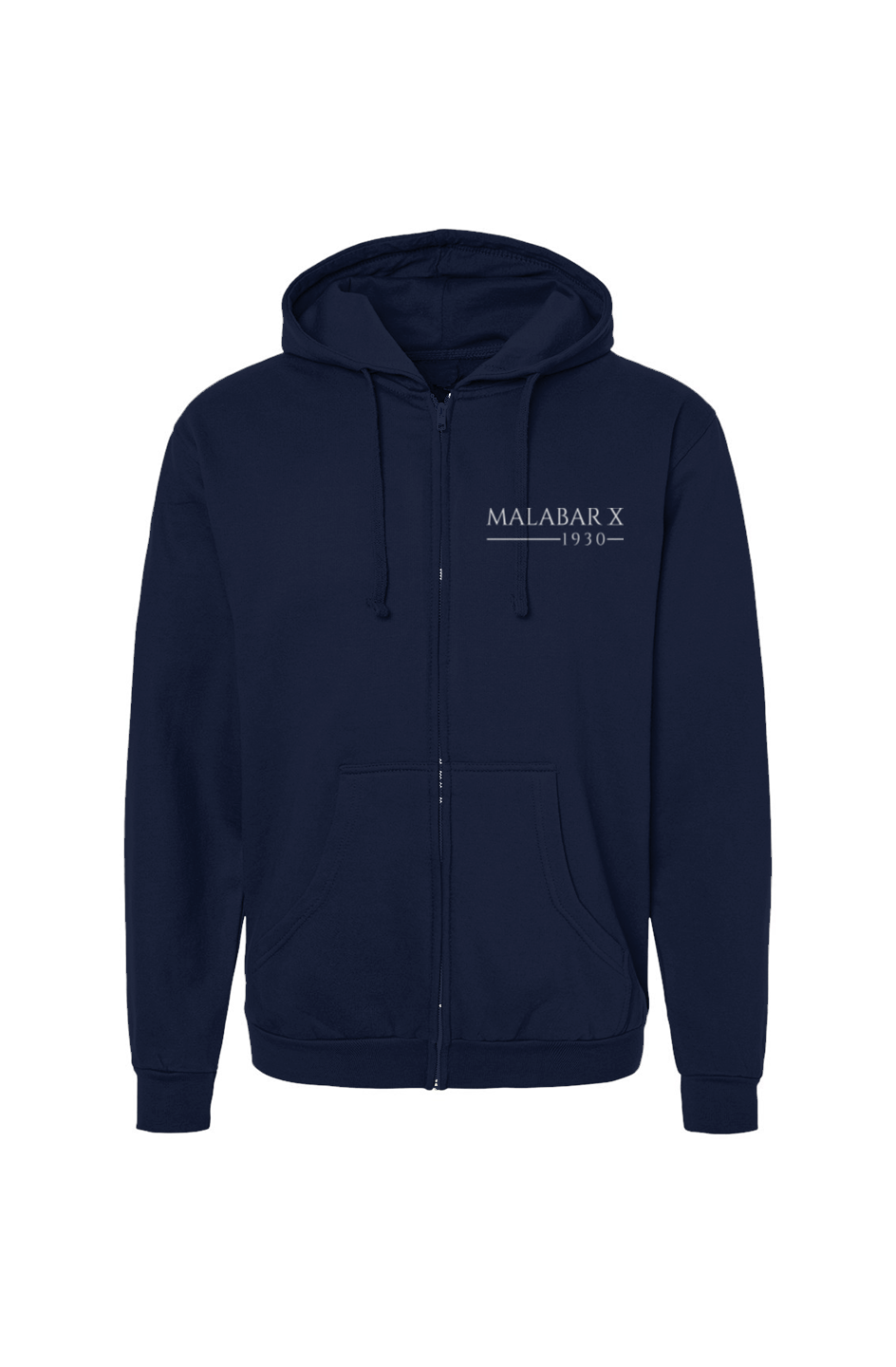 Malabar X Vertical Print Hoodie White Ink