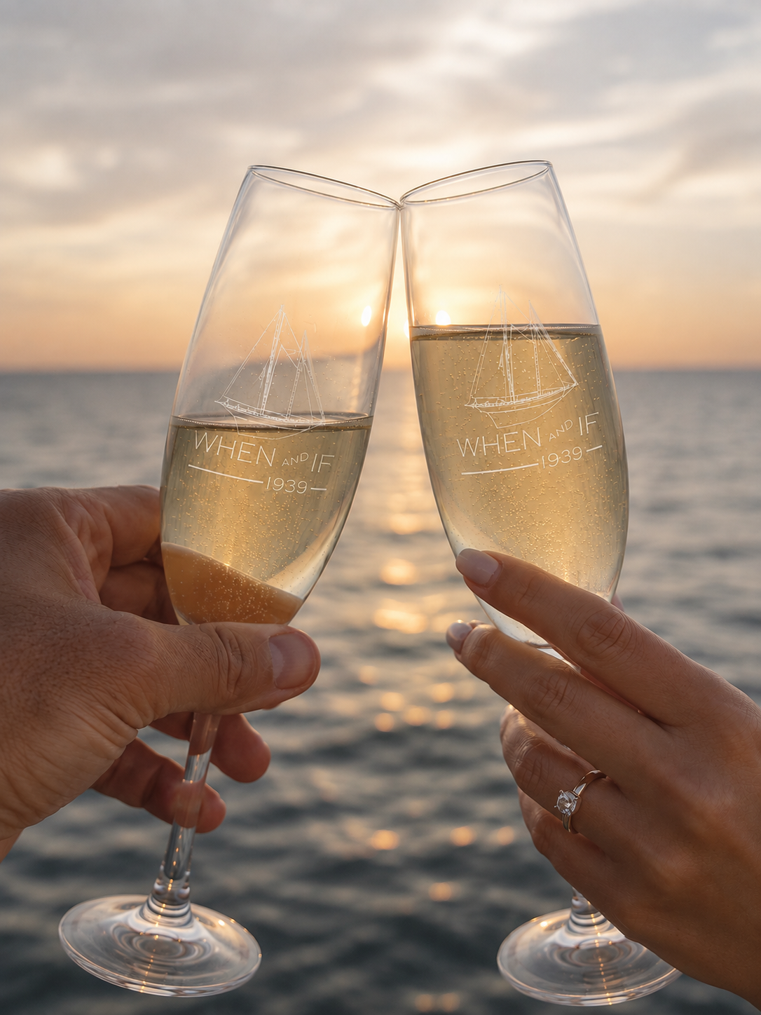 Engraved 8oz Champagne Flute