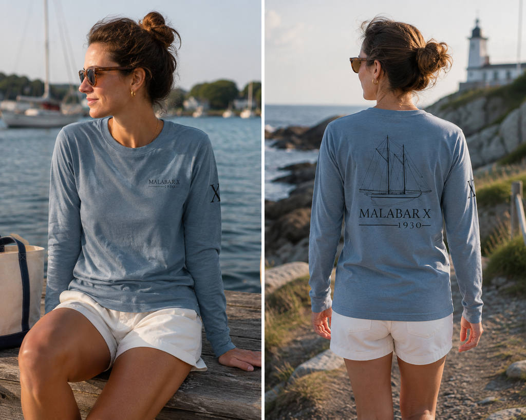 Malabar X Long Sleeve Tee Black Ink