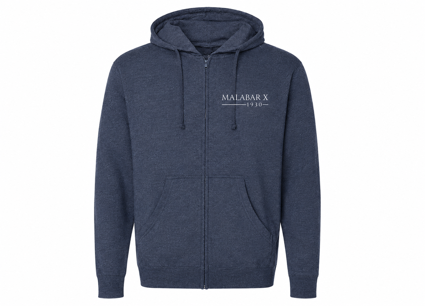 Malabar X Vertical Print Hoodie White Ink