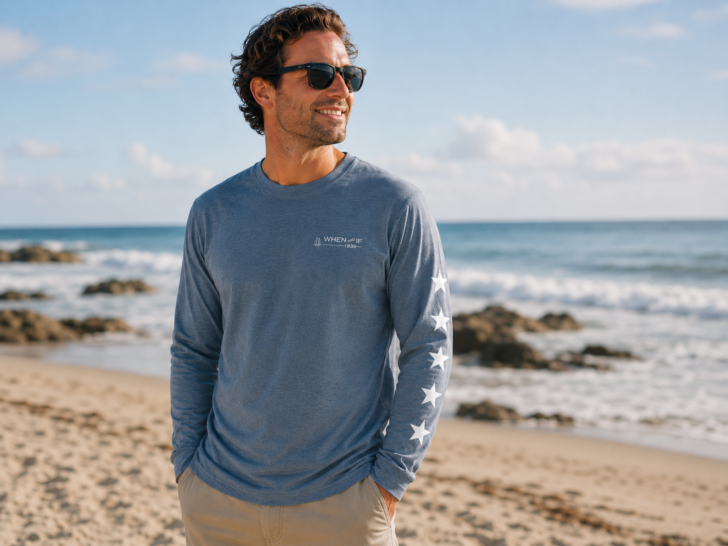When And If Long Sleeve T Shirt White Ink