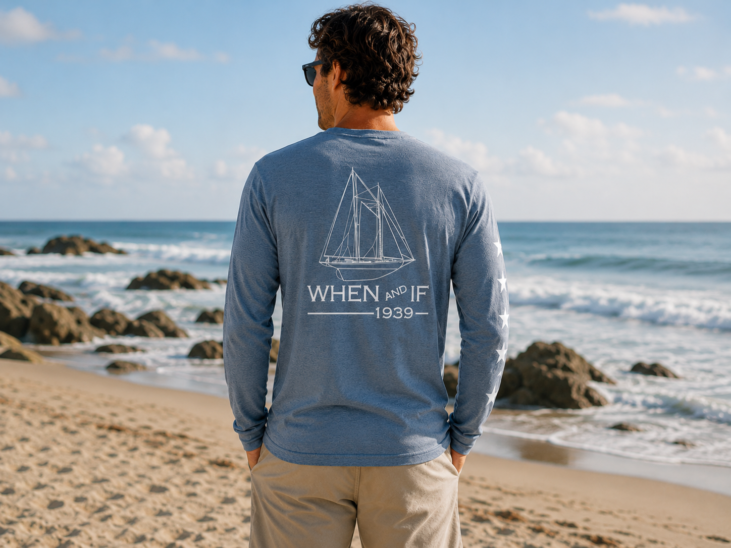 When And If Long Sleeve T Shirt White Ink