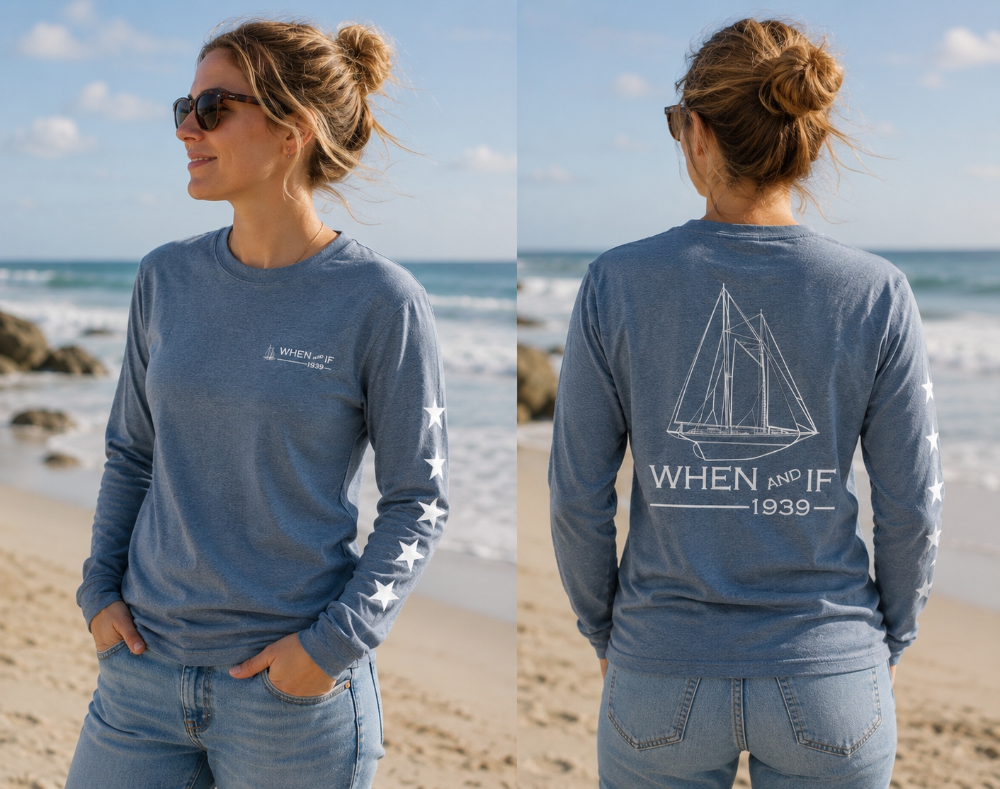 When And If Long Sleeve T Shirt White Ink