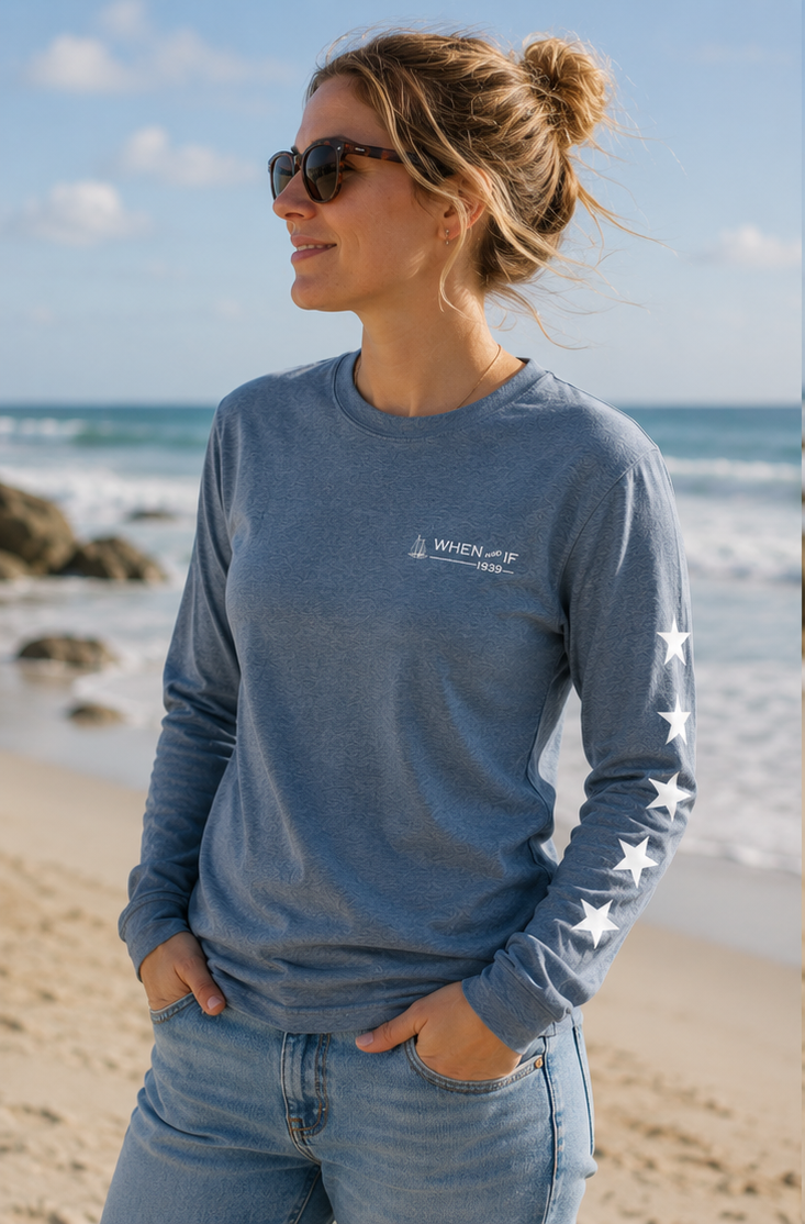 When And If Long Sleeve T Shirt White Ink